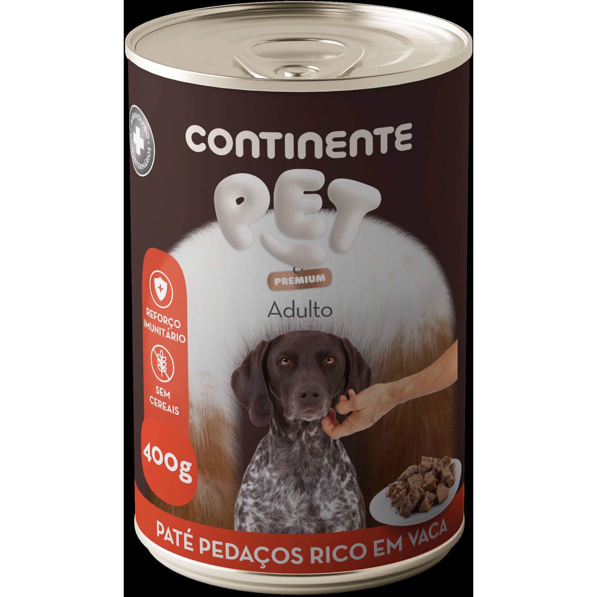 Comida H&uacute;mida para C&atilde;o Adulto Sem Cereais Pat&eacute; Vaca