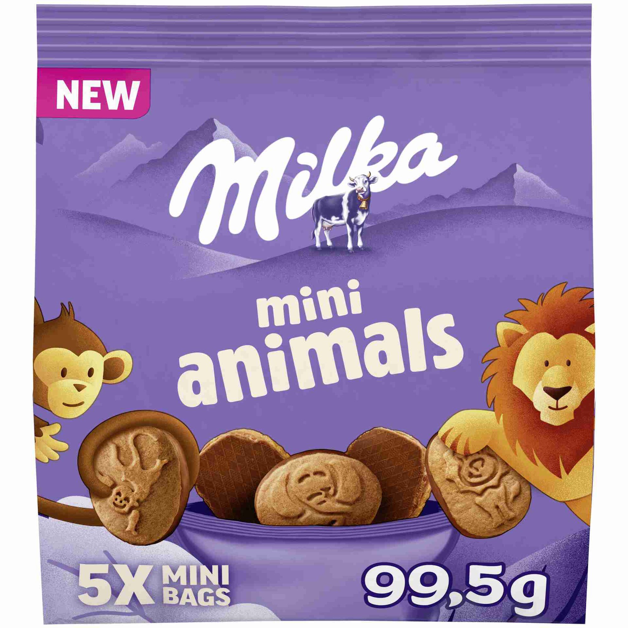 Bolachas Mini Animals Chocolate de Leite Milka