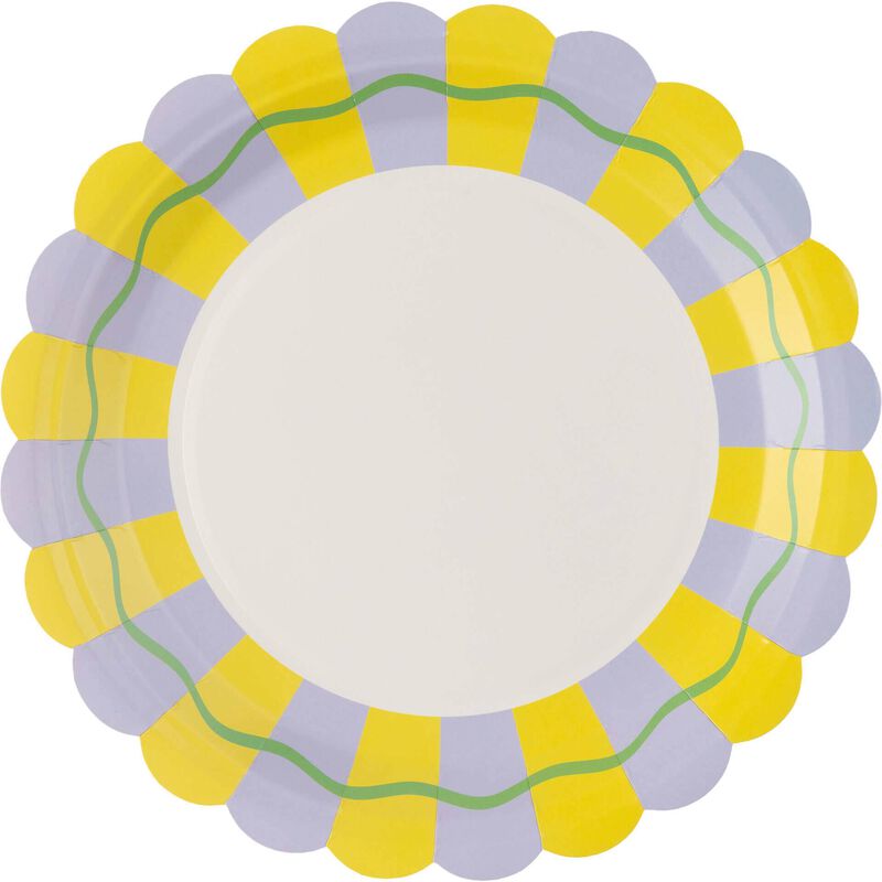 Conjunto 8 Pratos Amarelos Kasa
