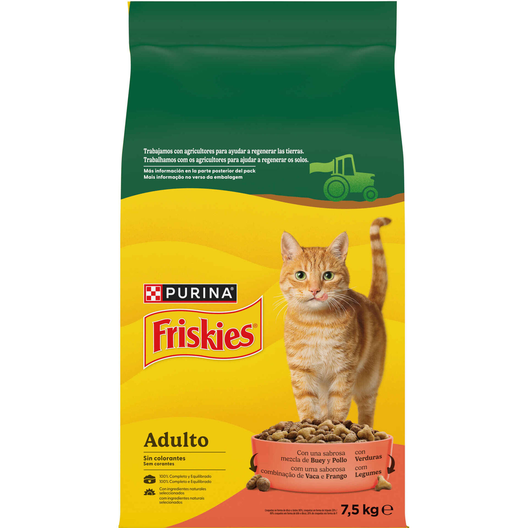 Ra&ccedil;&atilde;o para Gato Adulto Vaca, Frango e Legumes Friskies