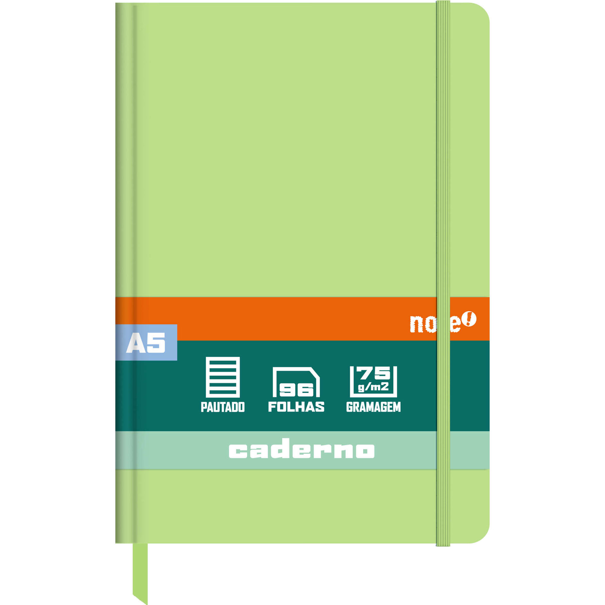 Caderno A5 Capa Dura Pautado (v&aacute;rias cores) Note!