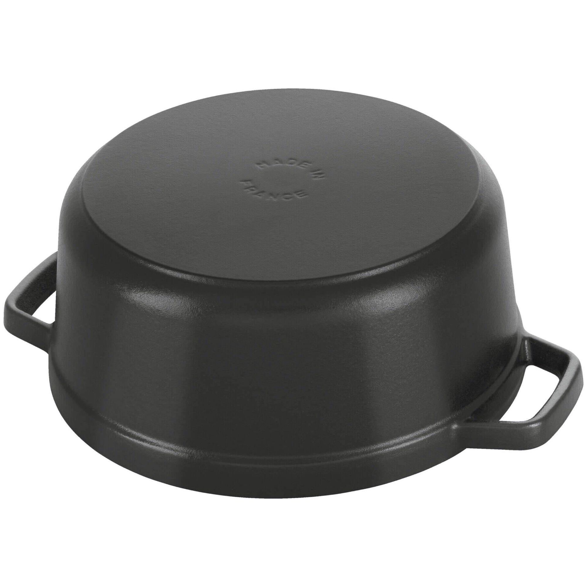 Ca&ccedil;arola Redondo Ferro Fundido 24cm Preta Staub