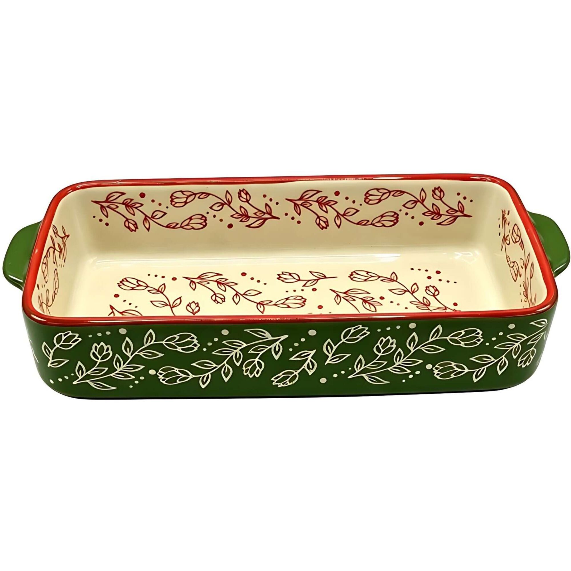 Assadeira Retangular 26x11x5,5cm Verde Kasa