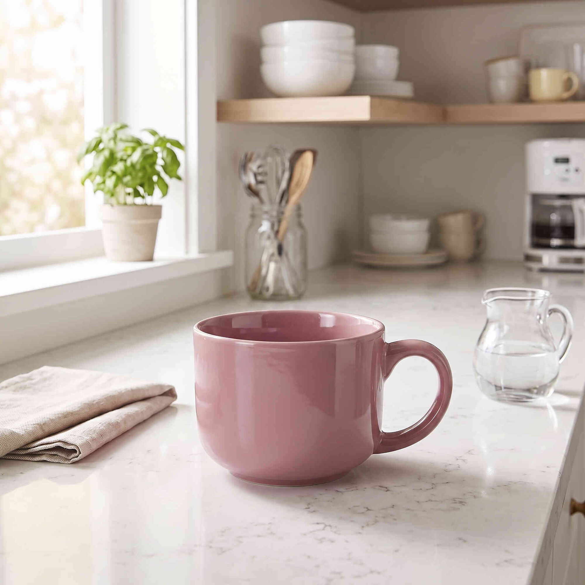 Caneca Jumbo 640ml Rosa Jardim Secreto Kasa