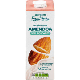 Bebida Vegetal de Am&ecirc;ndoa sem A&ccedil;&uacute;car Continente Equil&iacute;brio