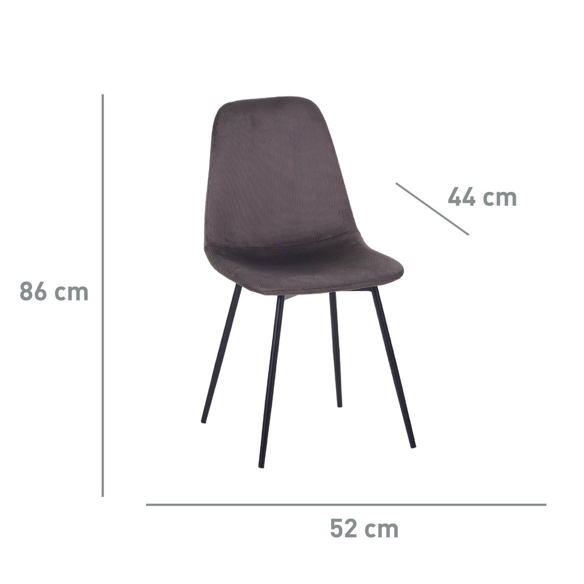 Cadeira Estofada Velvet Castanho Kasa