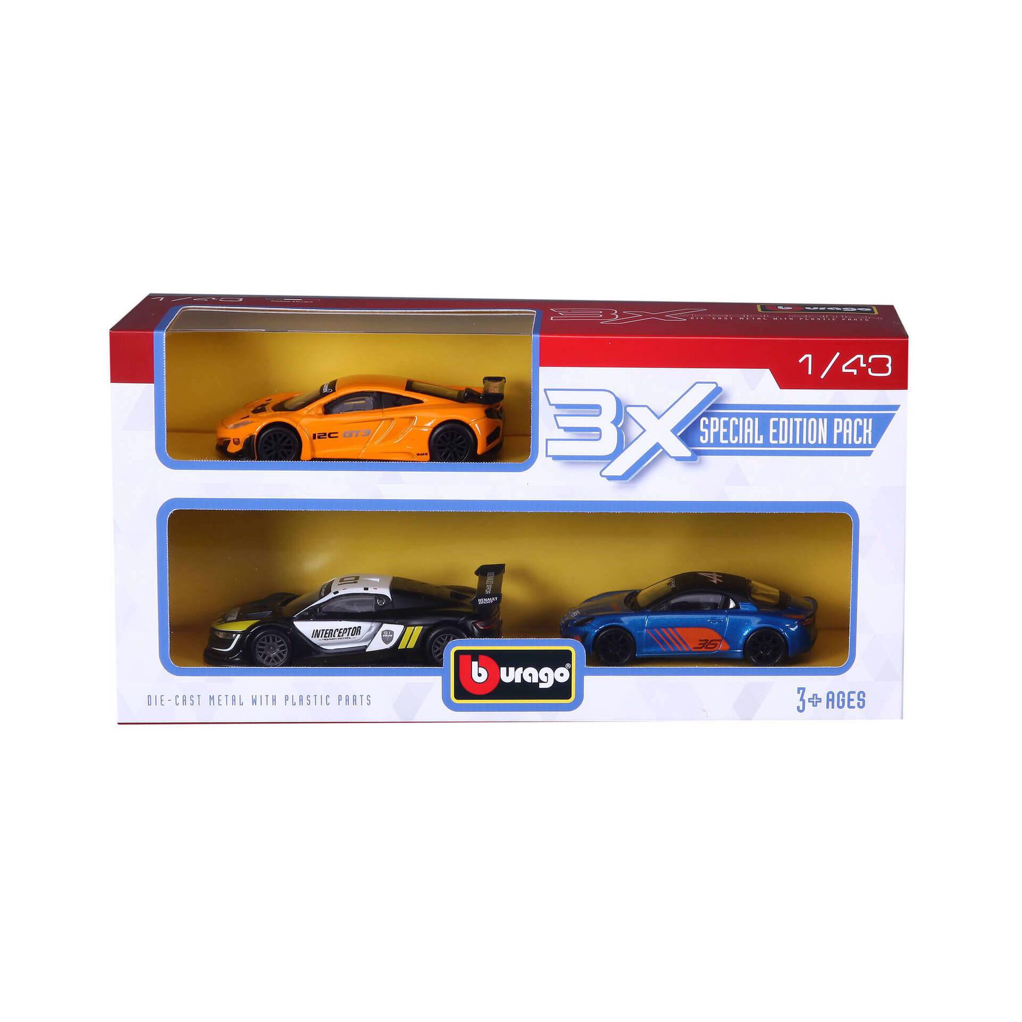 Conjunto de 3 Carros Competição Conjunto de 3 Carros Competição