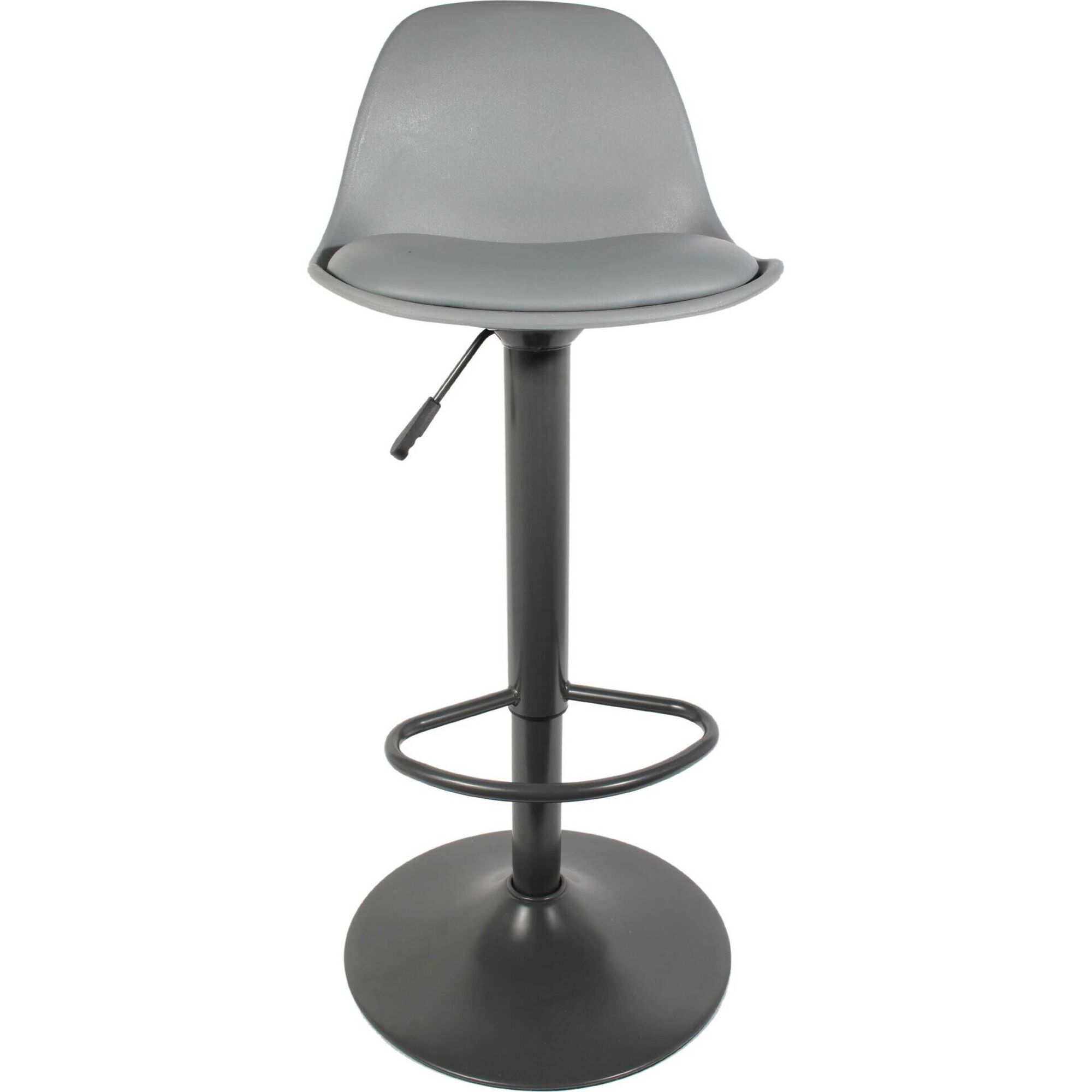 Conjunto de 2 Bancos Altos Acolchoados Cinza Isak