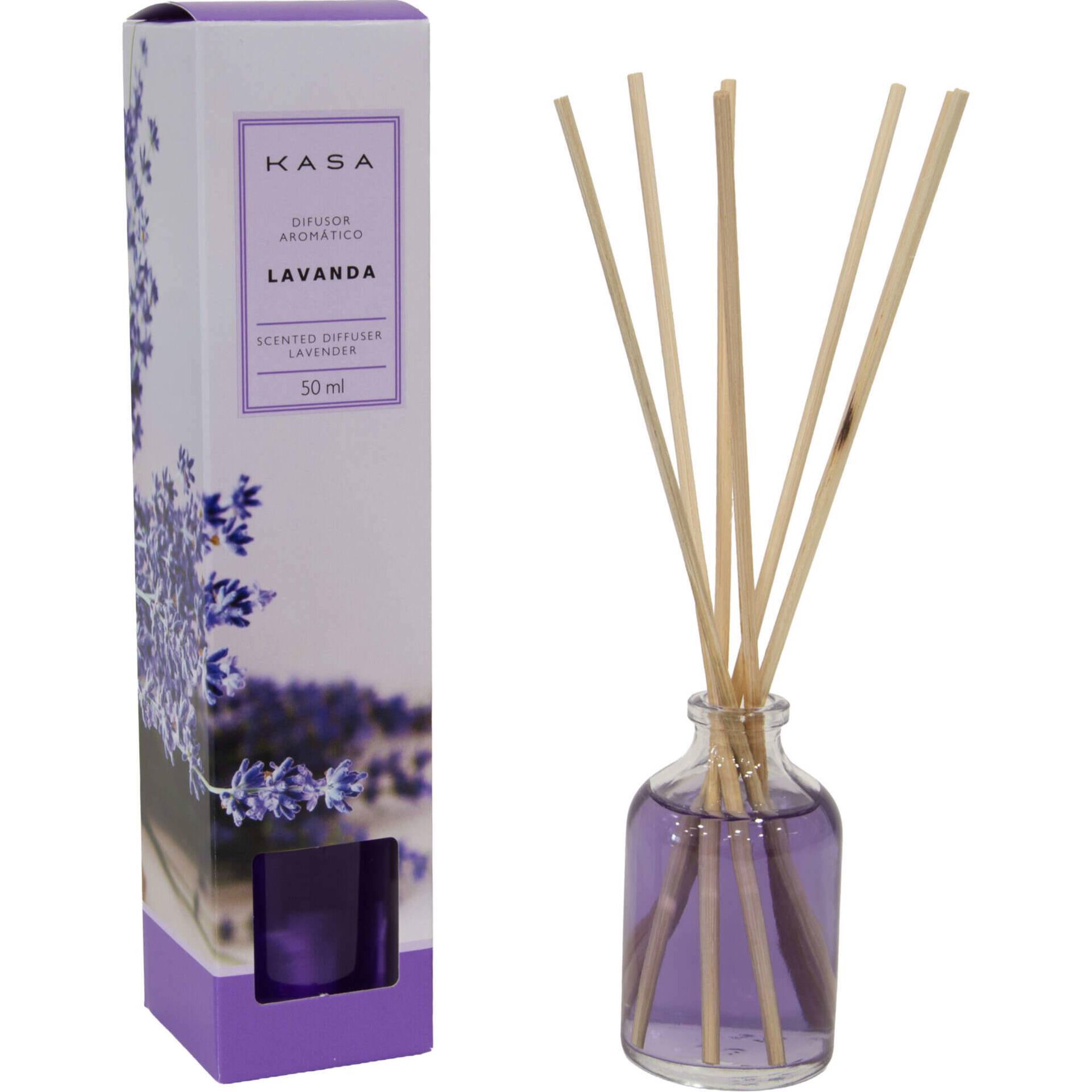 Difusor Arom&aacute;tico 50ml Lavanda Kasa