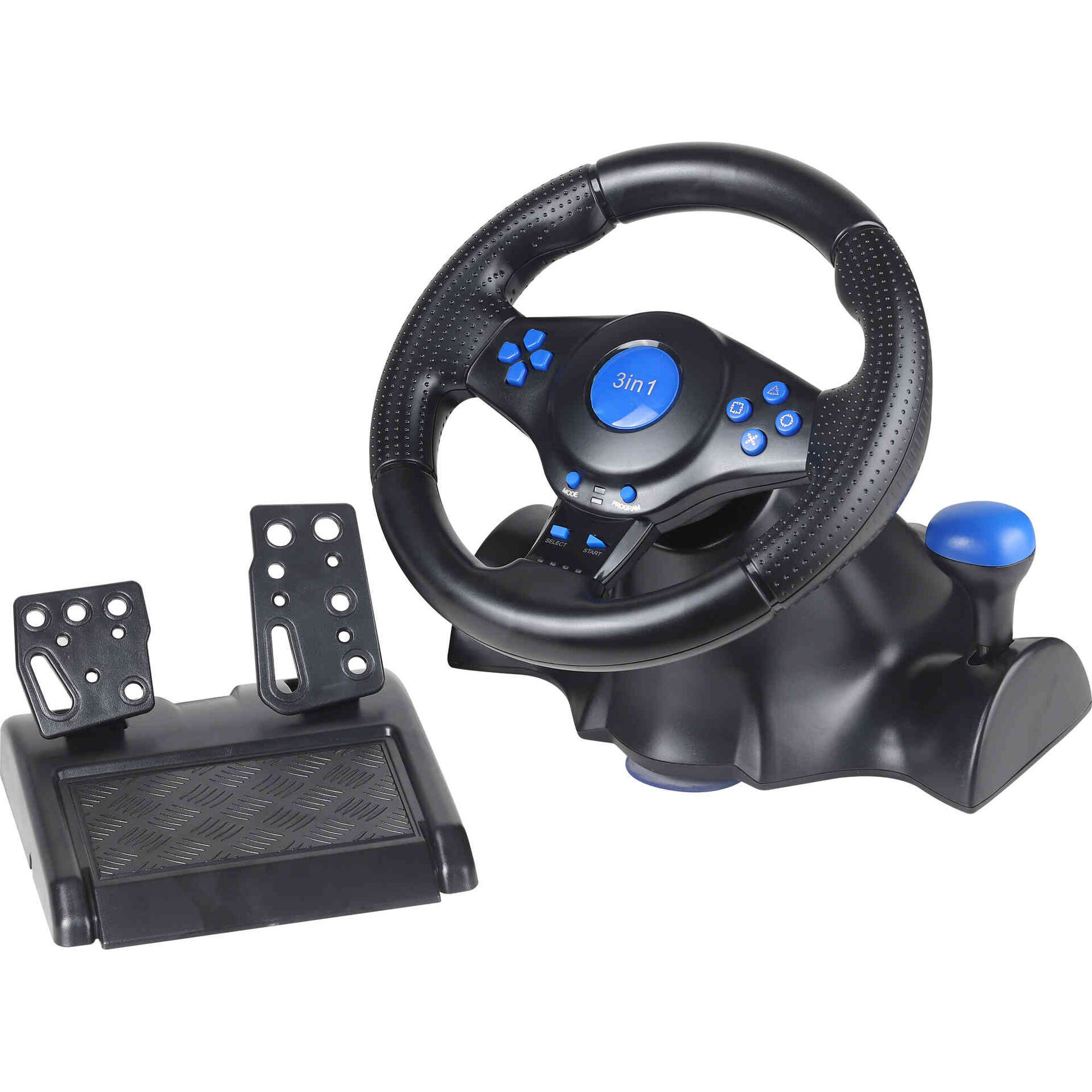 Conjunto Gaming Volante e Pedais (PC, PS2 e PS3)