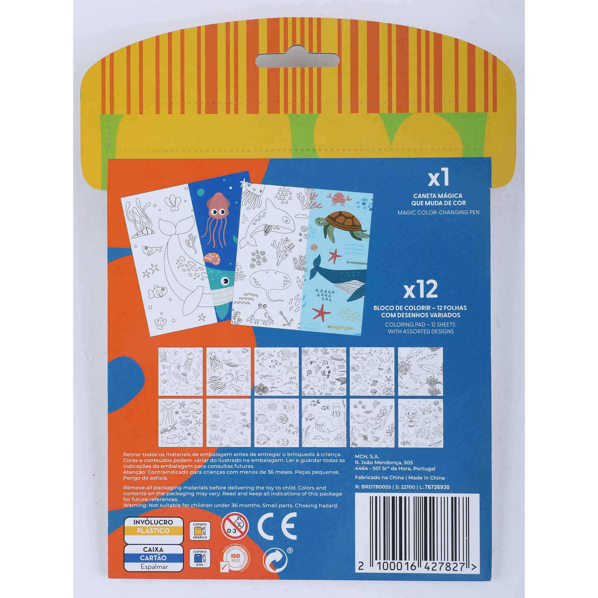 Kit Bloco de Colorir com Caneta M&aacute;gica (v&aacute;rios modelos)