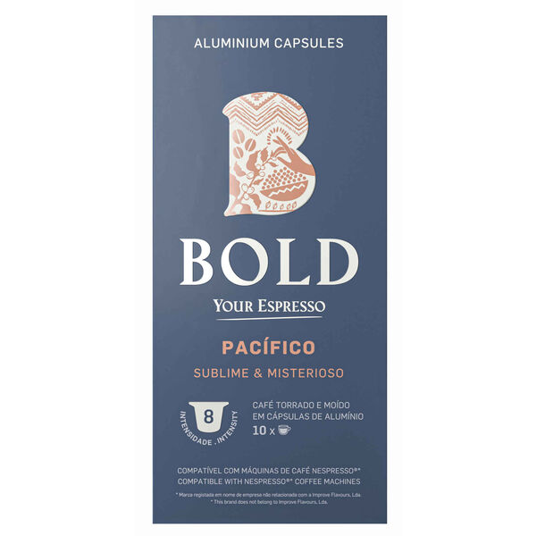 Cápsulas de Café Pacífico Int 8 Bold