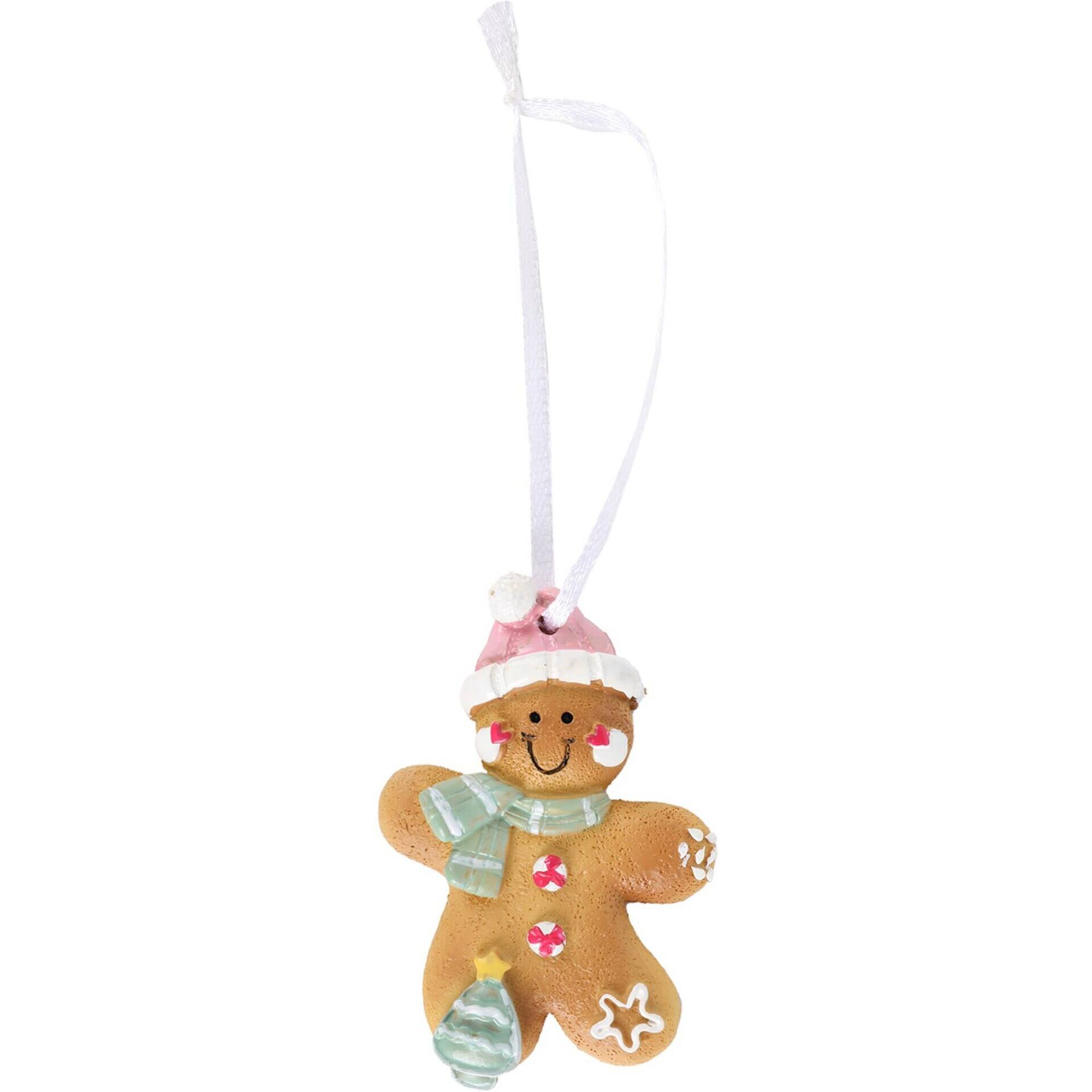Ornamento Boneco com Gorro Gingerbread