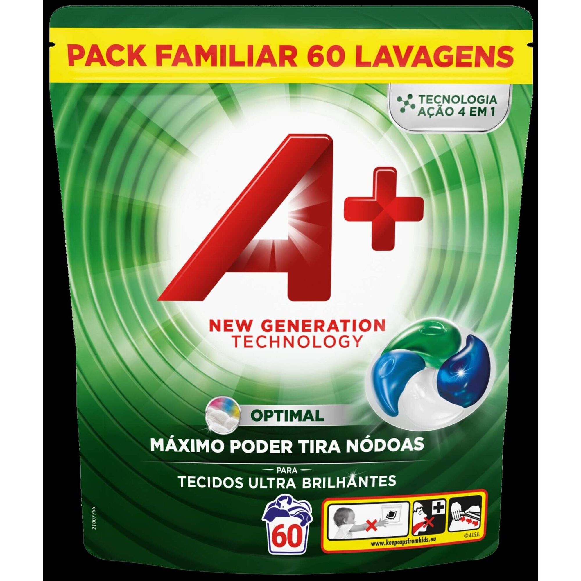 Detergente M&aacute;quina Roupa C&aacute;psula Optimal A+