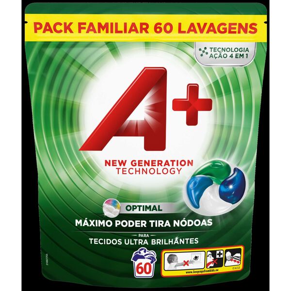 Detergente Máquina Roupa Cápsula Optimal A+