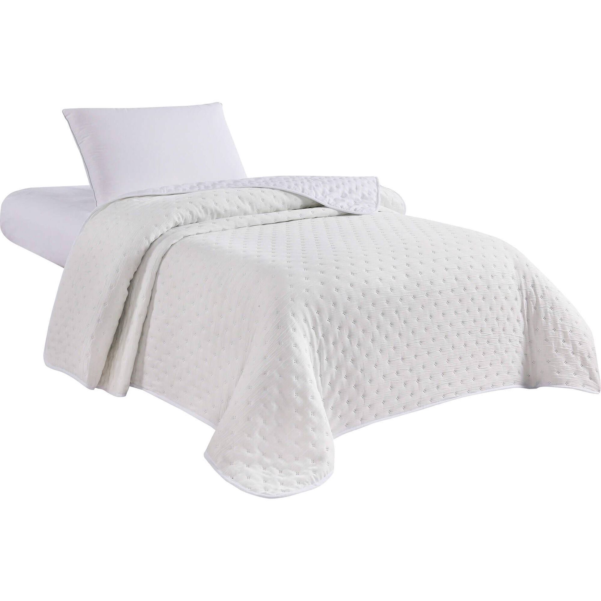 Colcha Washed Branco Kasa