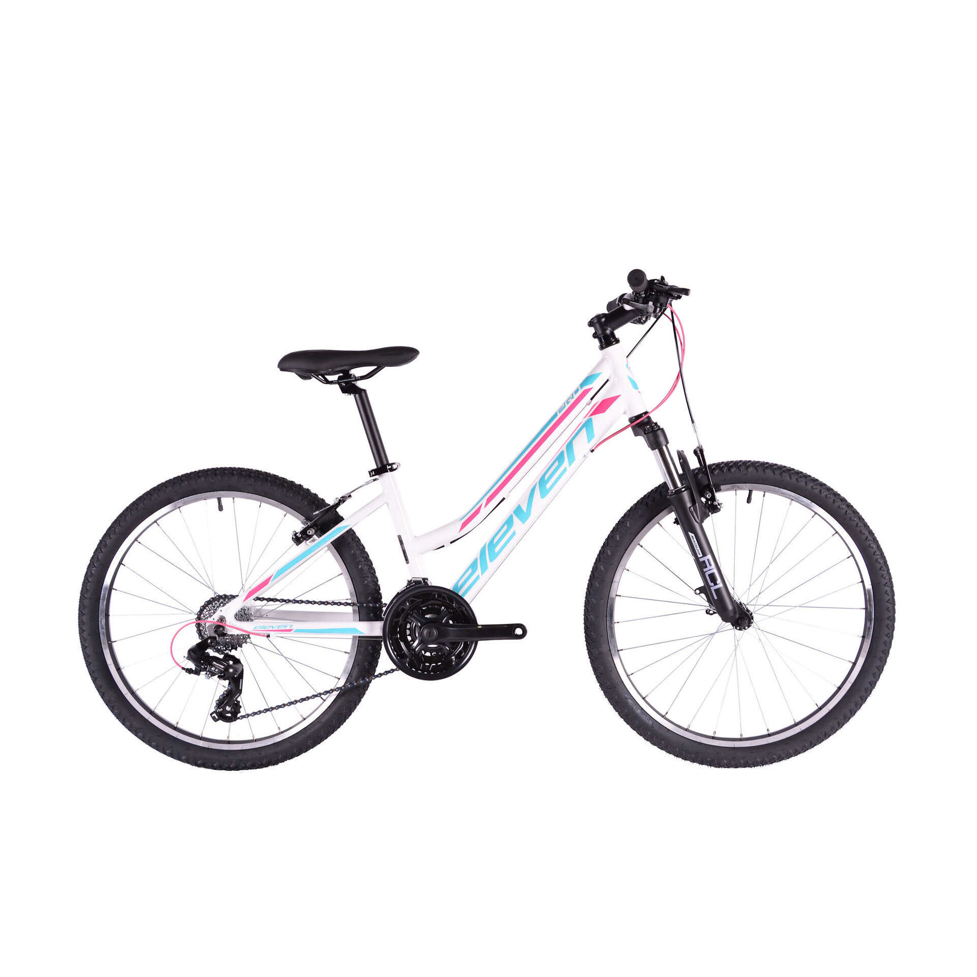 Bicicleta Júnior Pro Roda 24'' 21V VB Branca, Azul e Rosa Bicicleta Júnior Pro Roda 24'' 21V VB Branca, Azul e Rosa