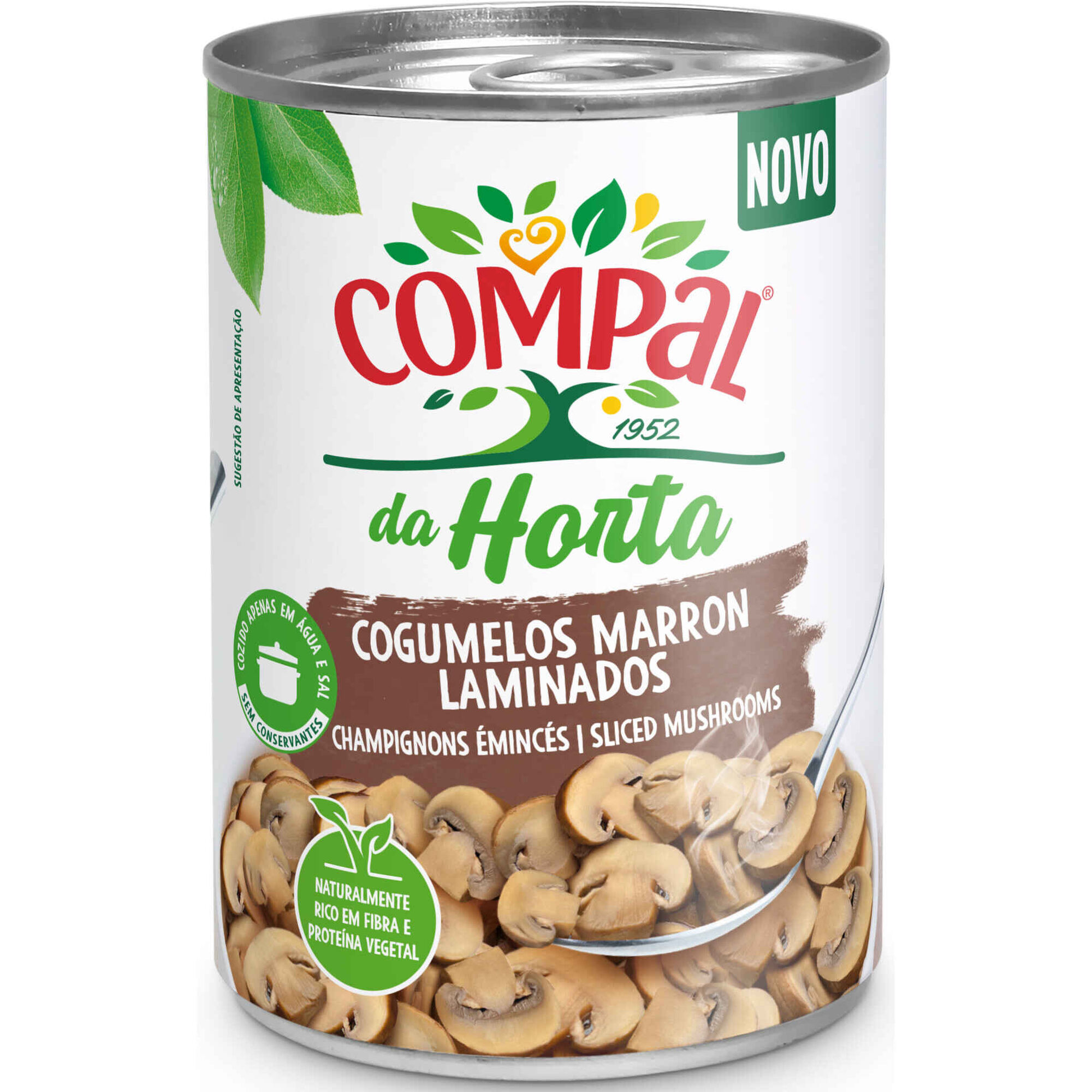Cogumelos Marron Laminados Compal