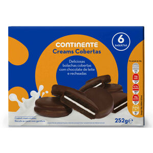 Bolachas de Cacau Cobertas com Chocolate de Leite Continente