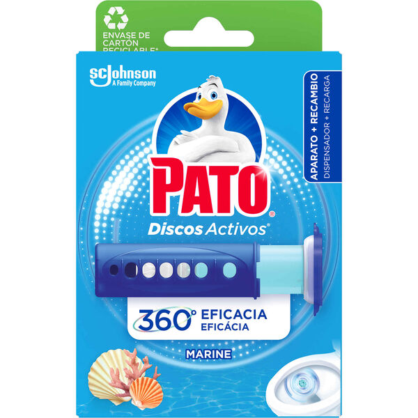 Discos Sanitários Ativos Gel Dispensador + Recargas Marinho Pato