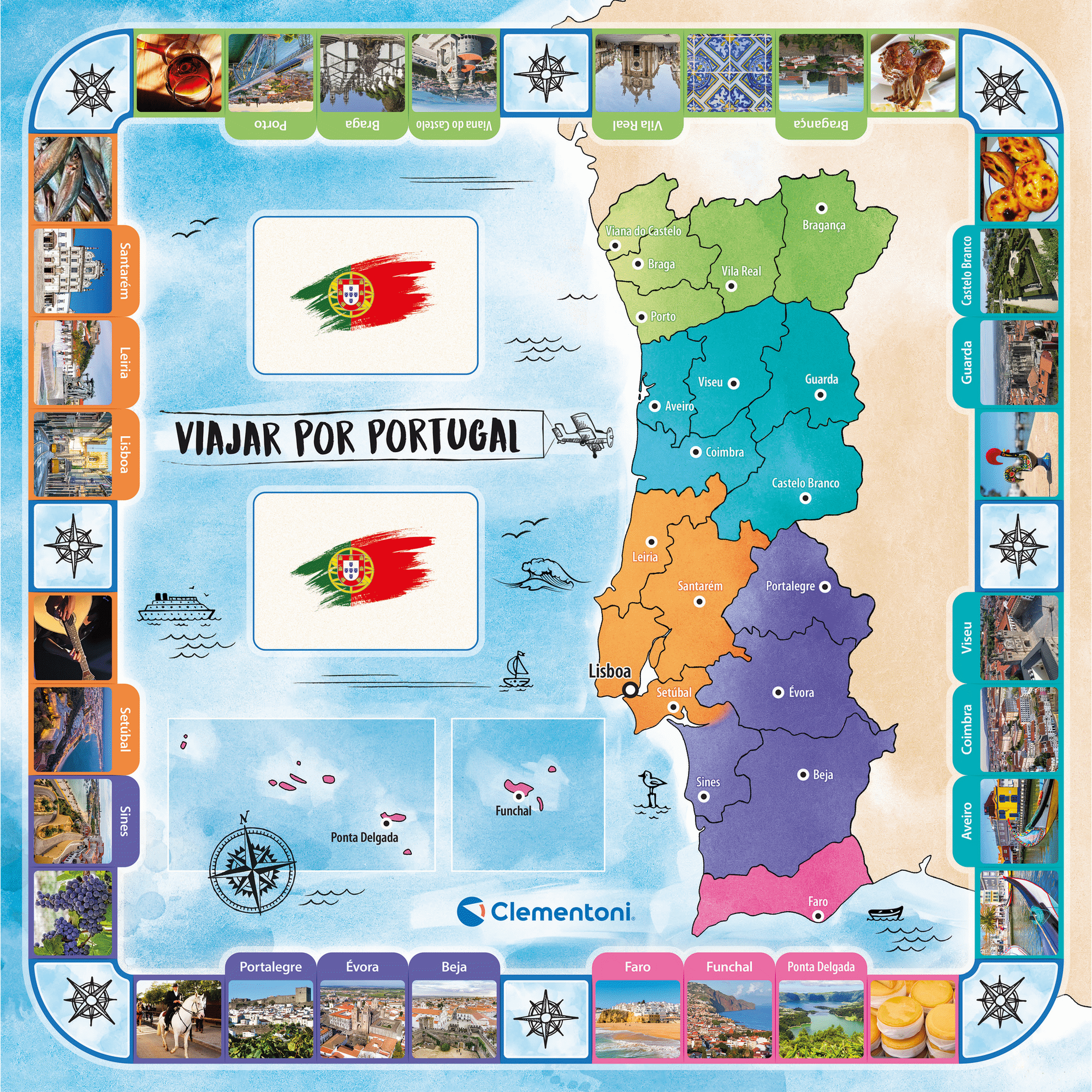 Jogo de Tabuleiro Viajar por Portugal