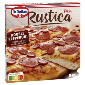 Pizza Rústica Double Pepperoni Chedar e Mozzarella Pizza Rústica Double Pepperoni Chedar e Mozzarella