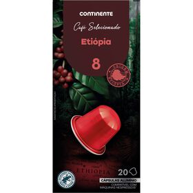 C&aacute;psulas de Caf&eacute; Eti&oacute;pia Int 8 Continente