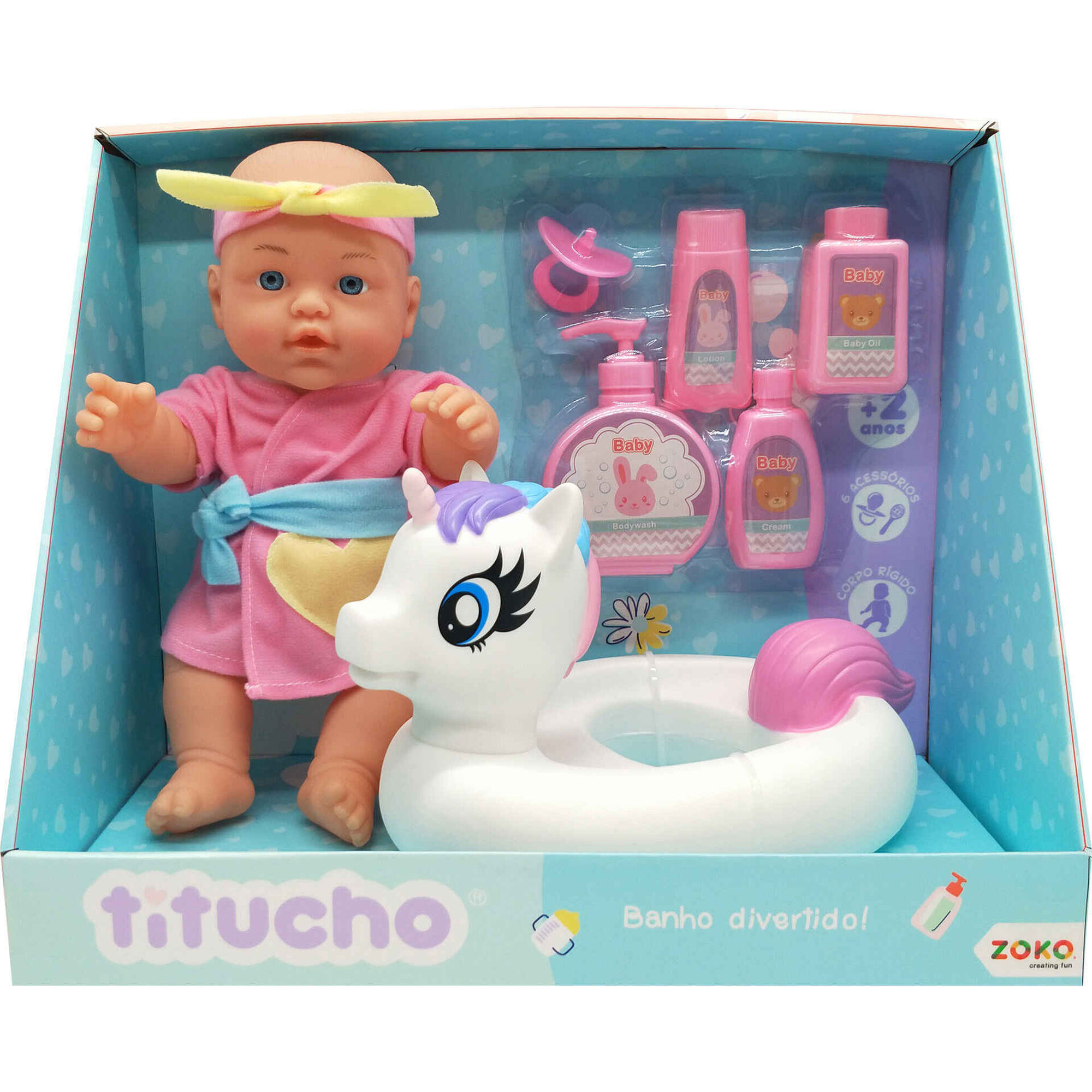 Boneco Titucho - Banho com Unicórnio Boneco Titucho - Banho com Unicórnio