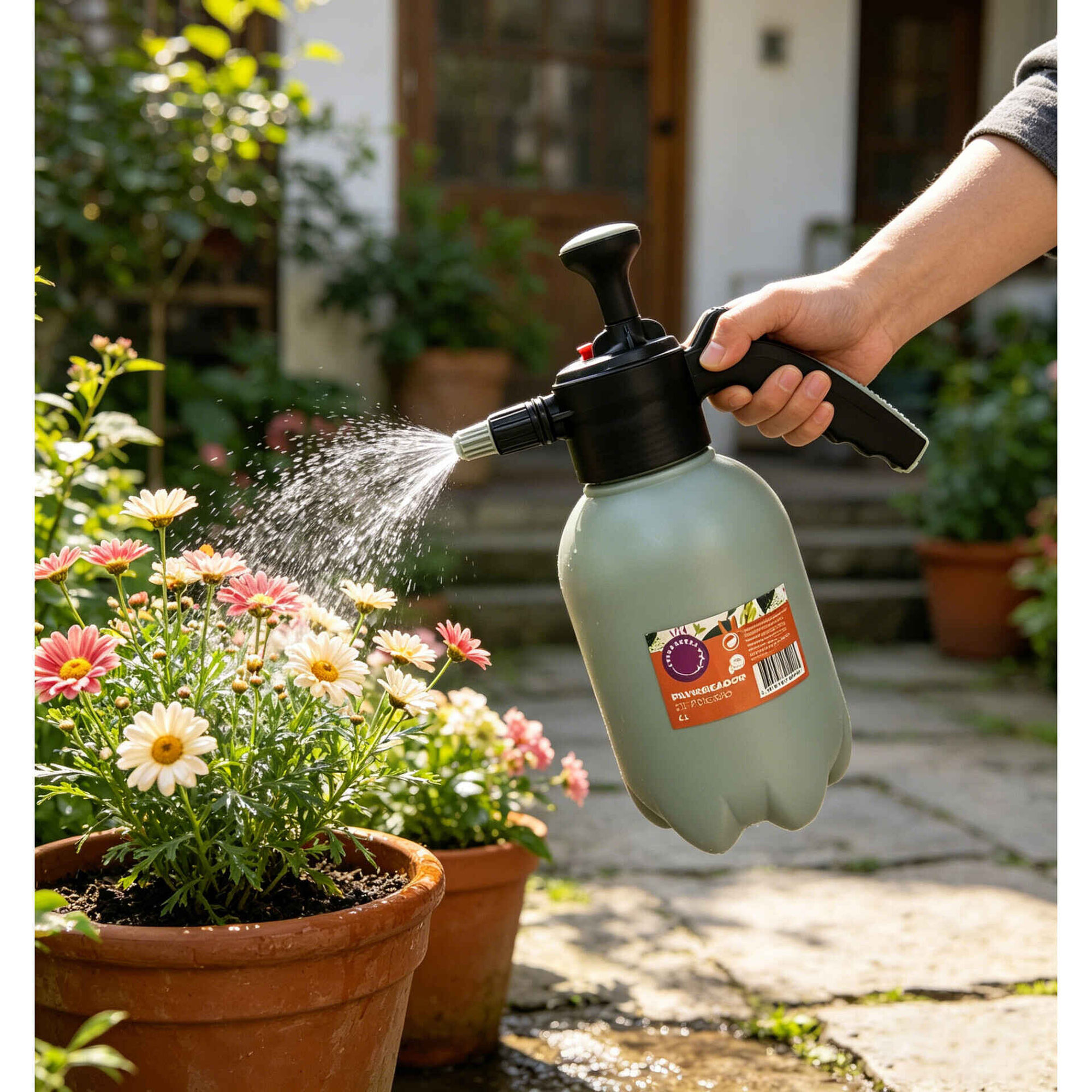 Pulverizador Press&atilde;o para Plantas 2L Verde Delgarden