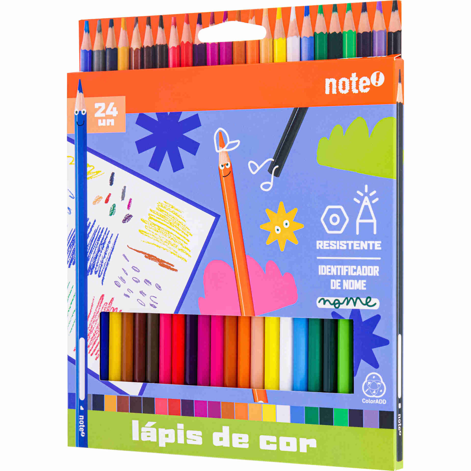 Conjunto 24 L&aacute;pis de Cor Note!