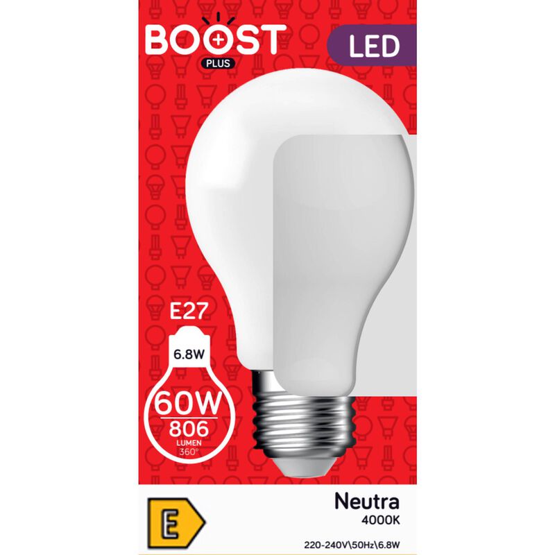 Lâmpada LED Standard E27 4000K 60W Boost