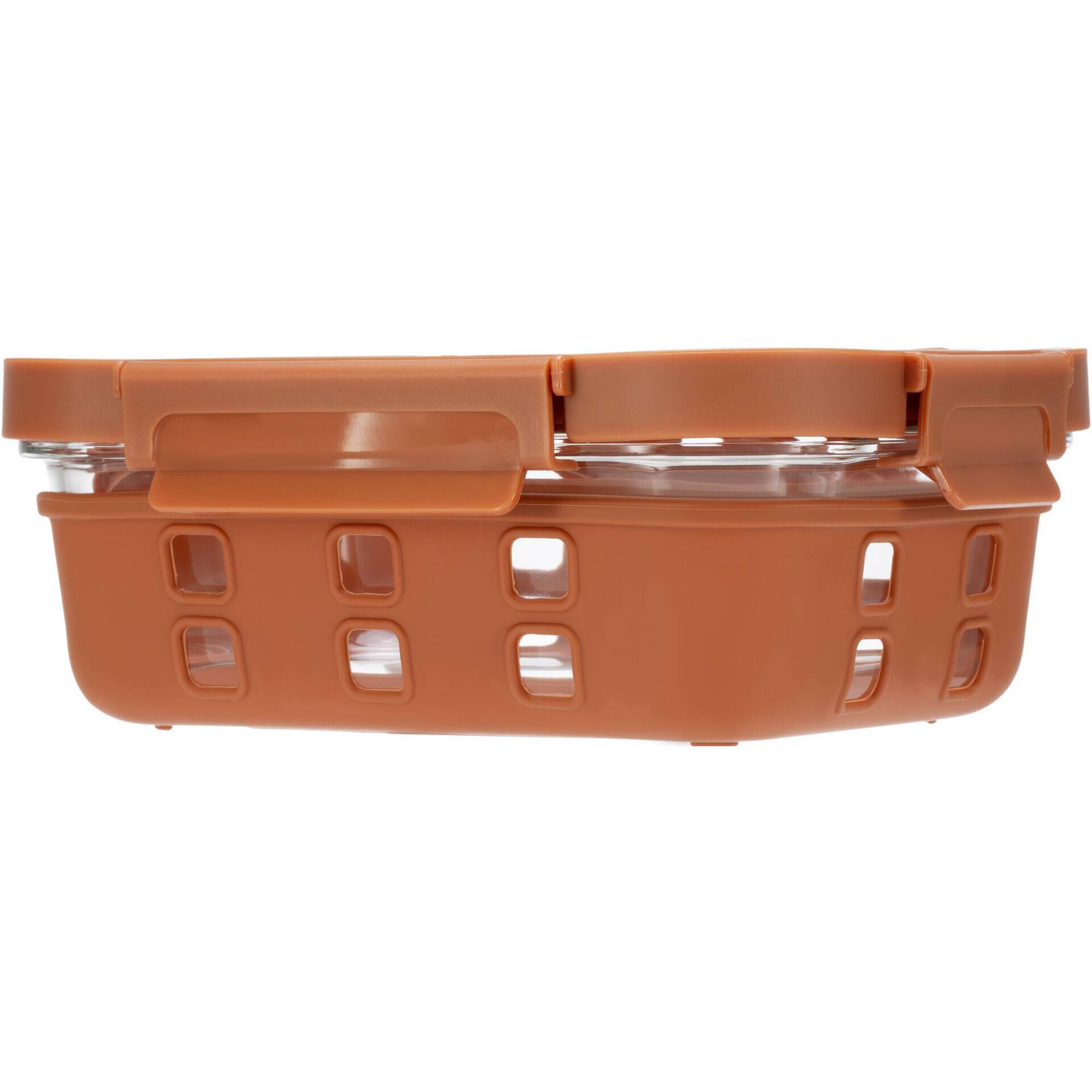 Caixa Herm&eacute;tica 1050ml Vidro e Silicone Tijolo Kasa