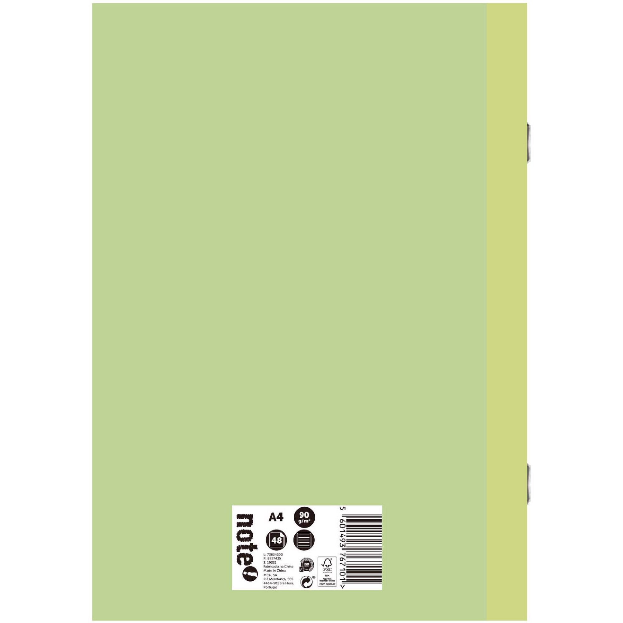 Caderno Agrafado A4 Pautado Pastel (várias cores)