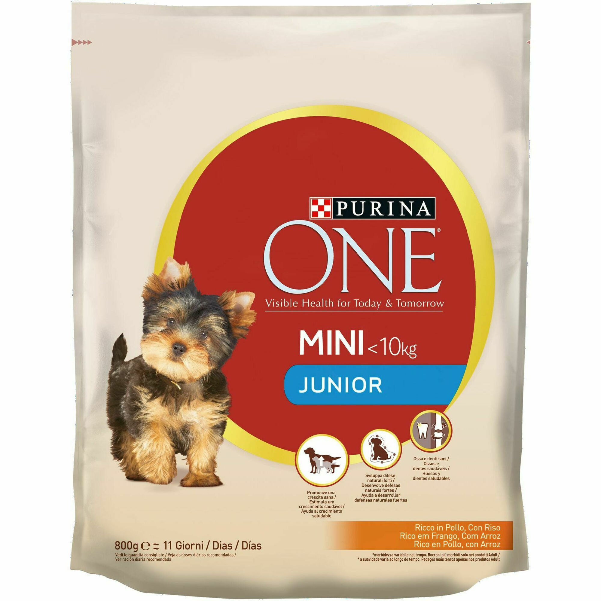 Ra&ccedil;&atilde;o para C&atilde;o J&uacute;nior Mini Frango e Arroz Purina One Mini