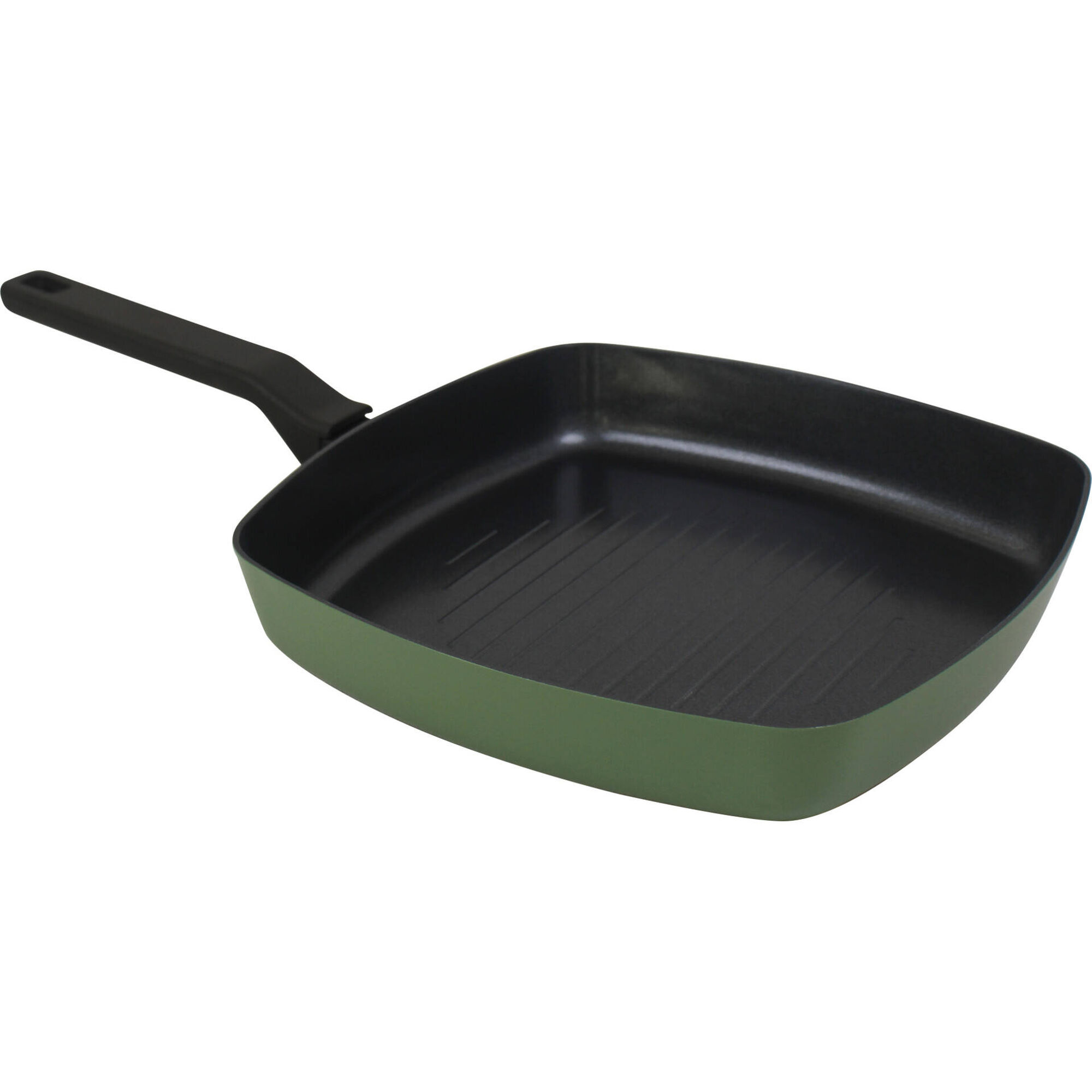 Grelhador 26x26cm Cer&acirc;mica Square Verde Kasa