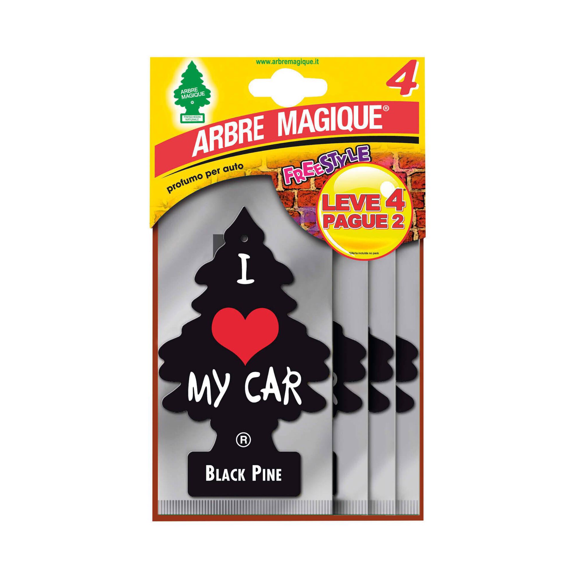 Ambientadores Auto Pendurar Cartão Pinho Preto