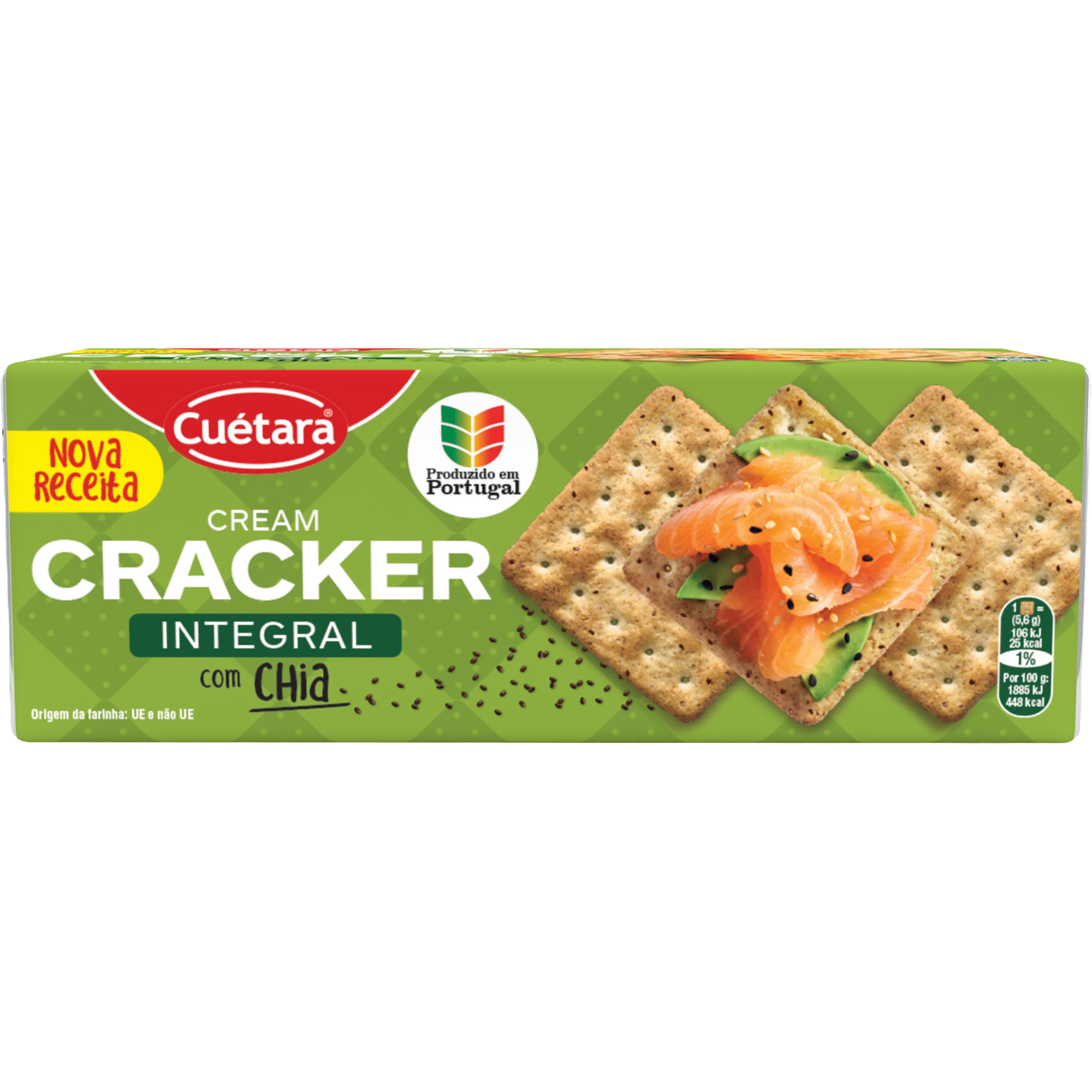 Bolachas Cream Cracker Integrais Cu&eacute;tara