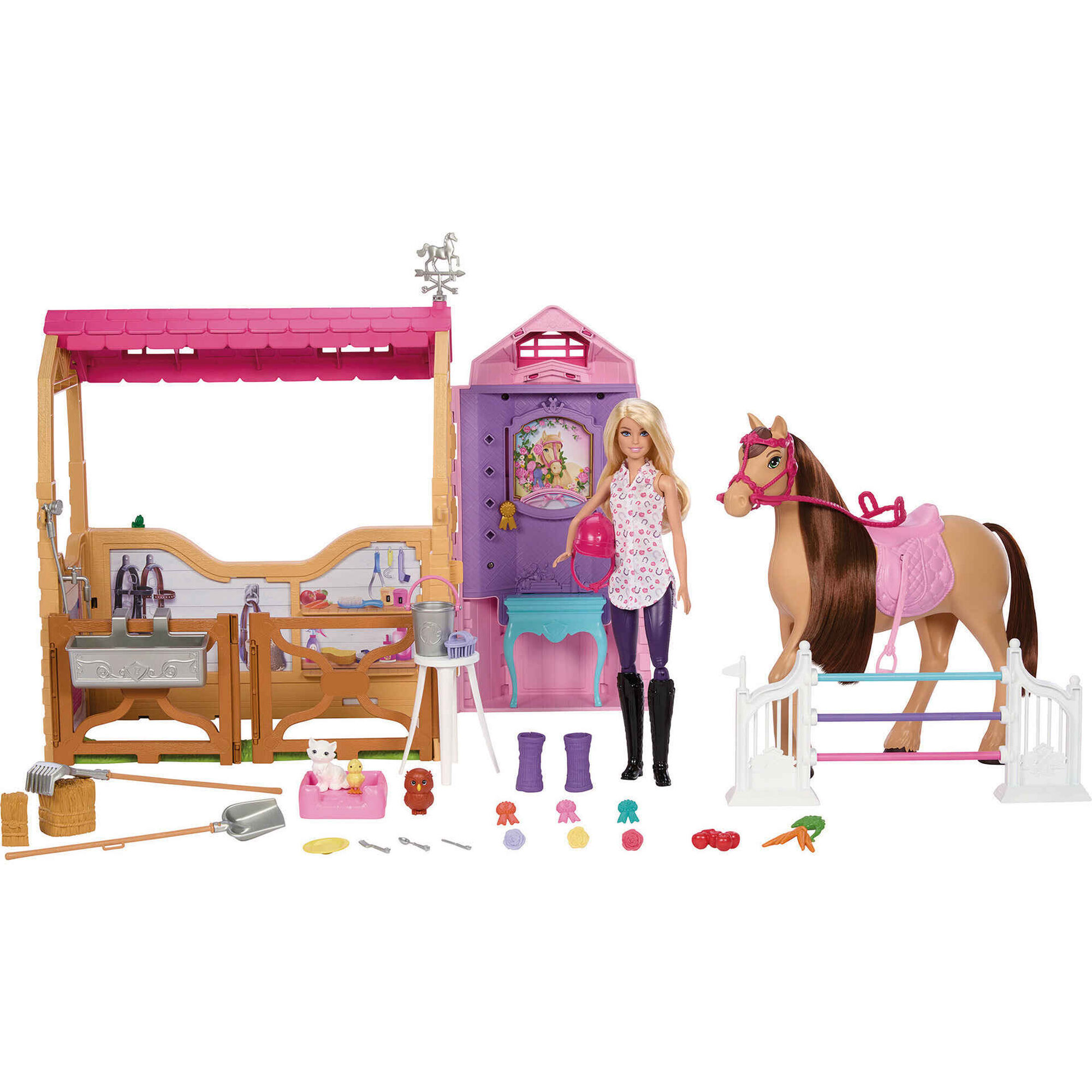 Barbie - Boneca e Est&aacute;bulo com Cavalo