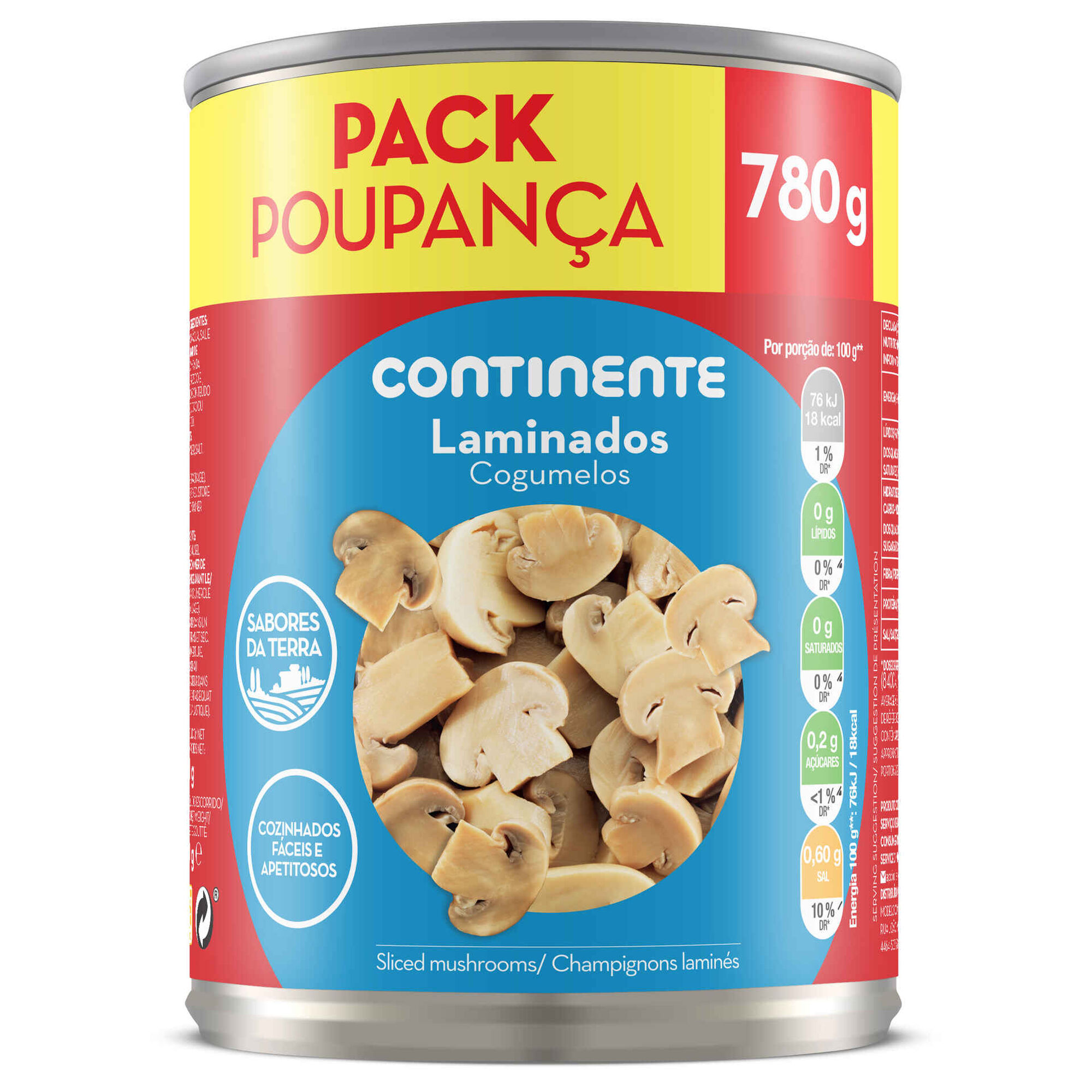 Cogumelos Laminados Pack Poupança sem Glúten