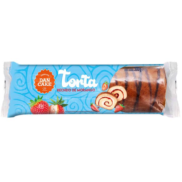 Torta com Recheio de Morango DanCake