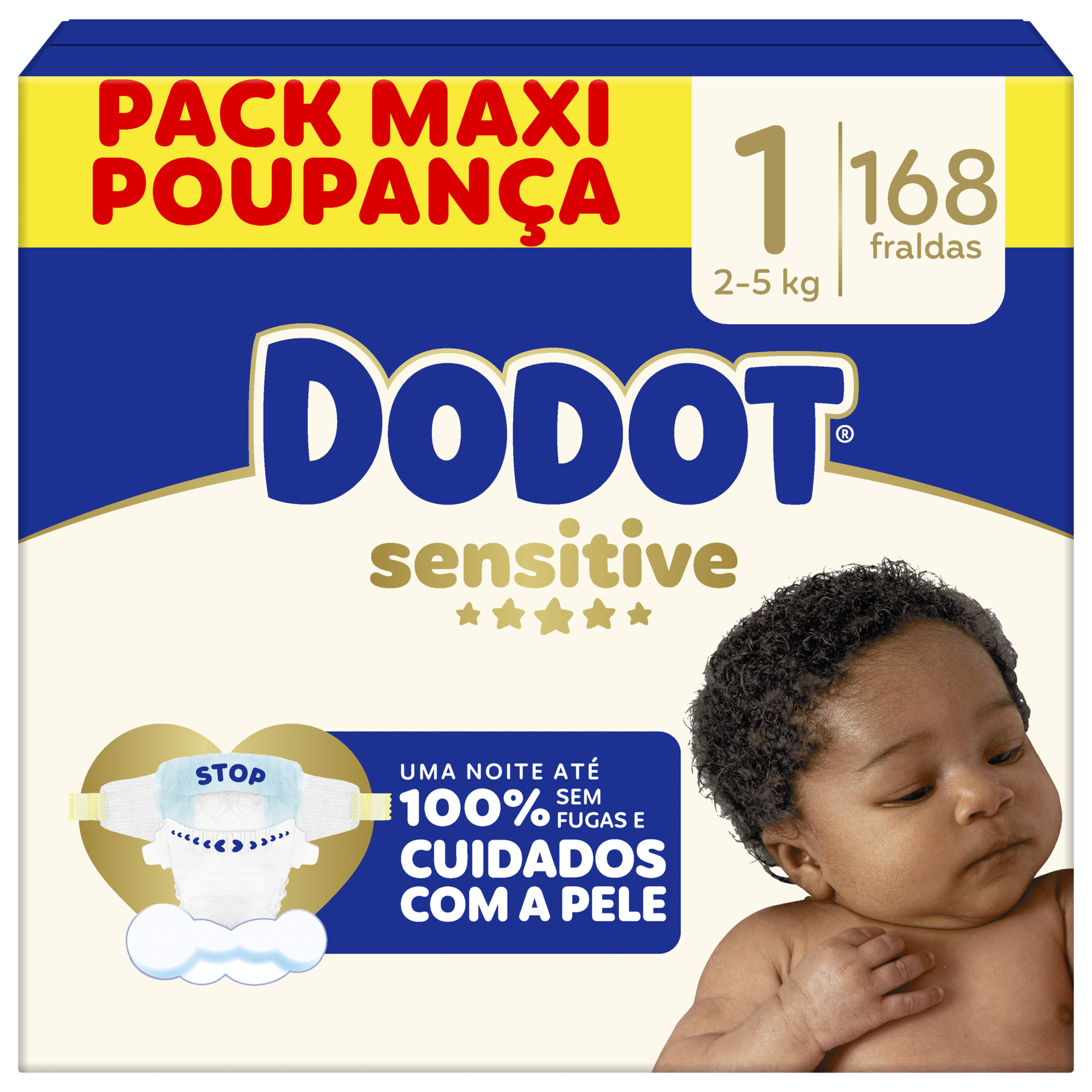 Fraldas Sensitive 2-5kg T1 Dodot