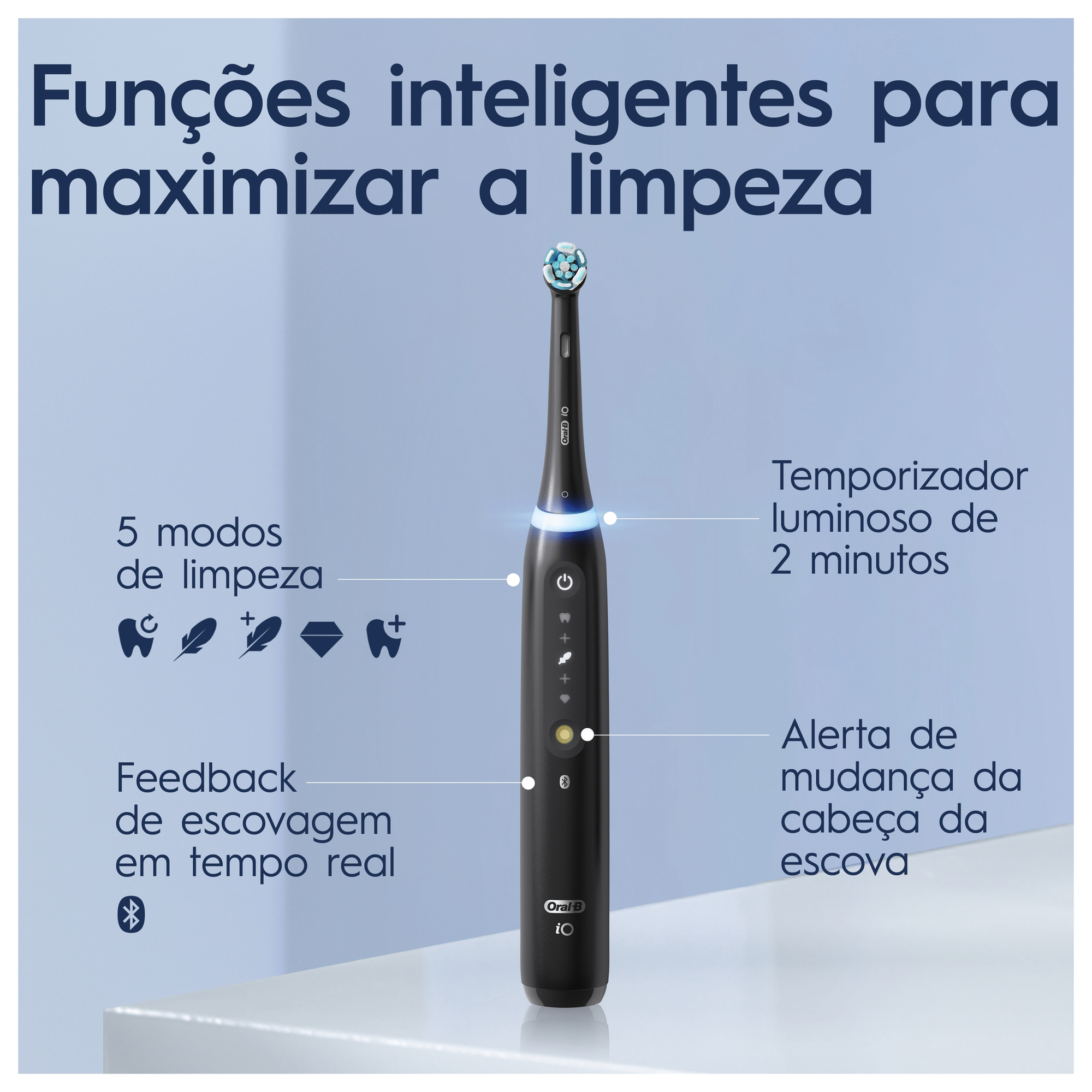 Escova de Dentes El&eacute;trica iO5 Preta Oral-B