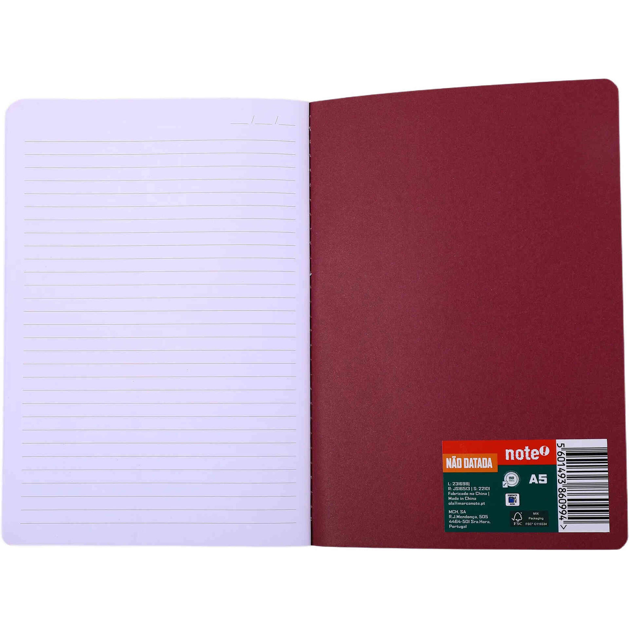 Agenda Slim A5 In Time (v&aacute;rias cores) Note!