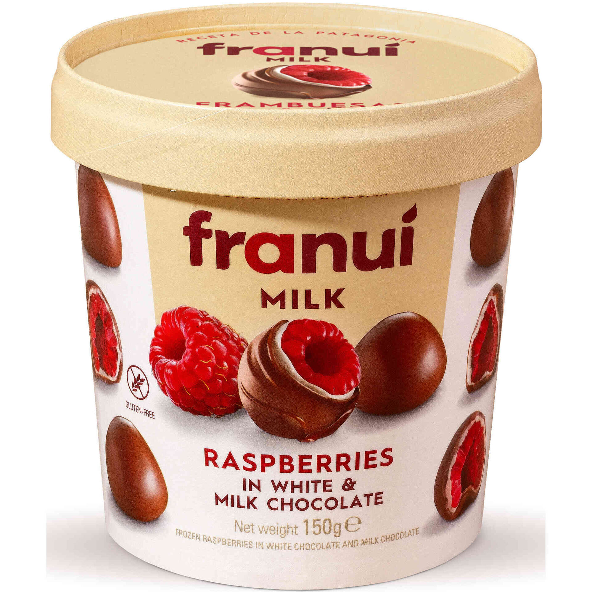 Framboesas Cobertas com Chocolate Branco e Chocolate de Leite