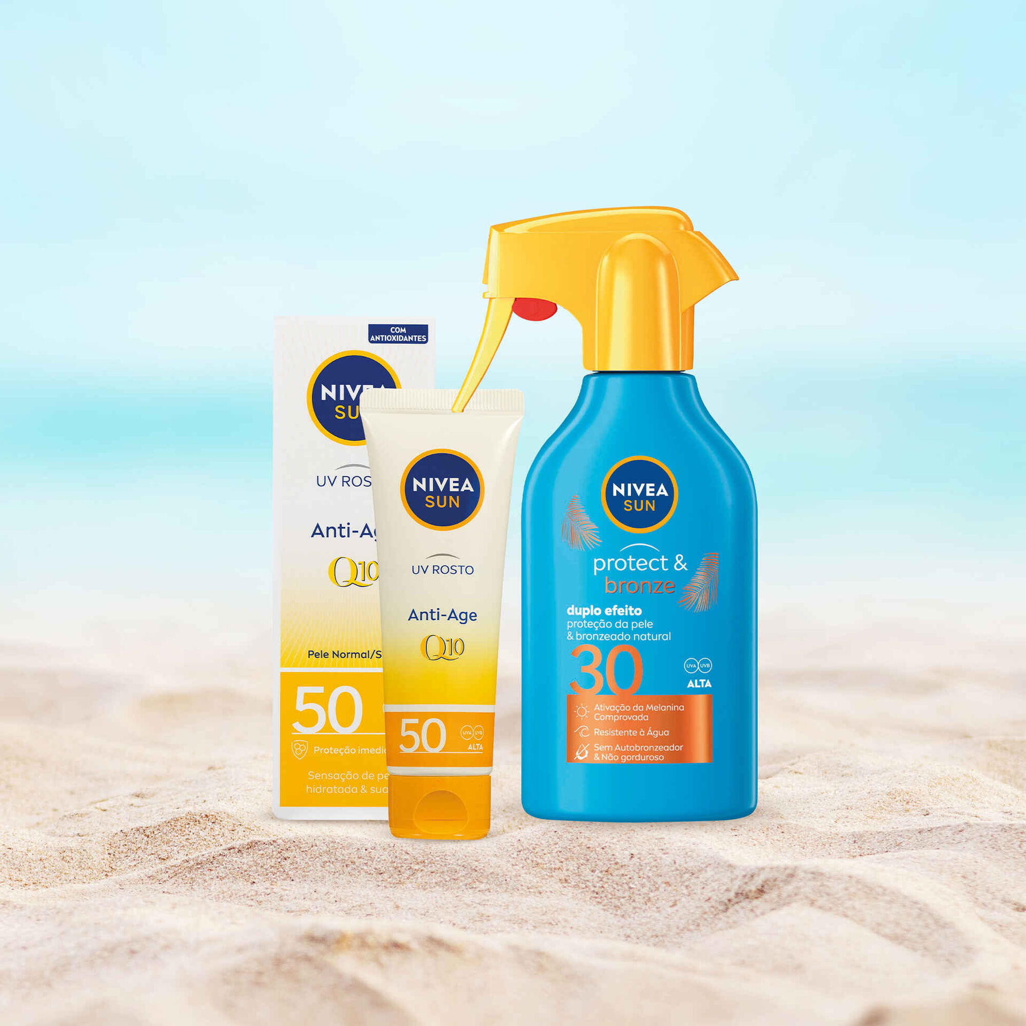 Rotina Proteção Solar Facial Anti-age FPS50 + Protect & Bronze FPS30