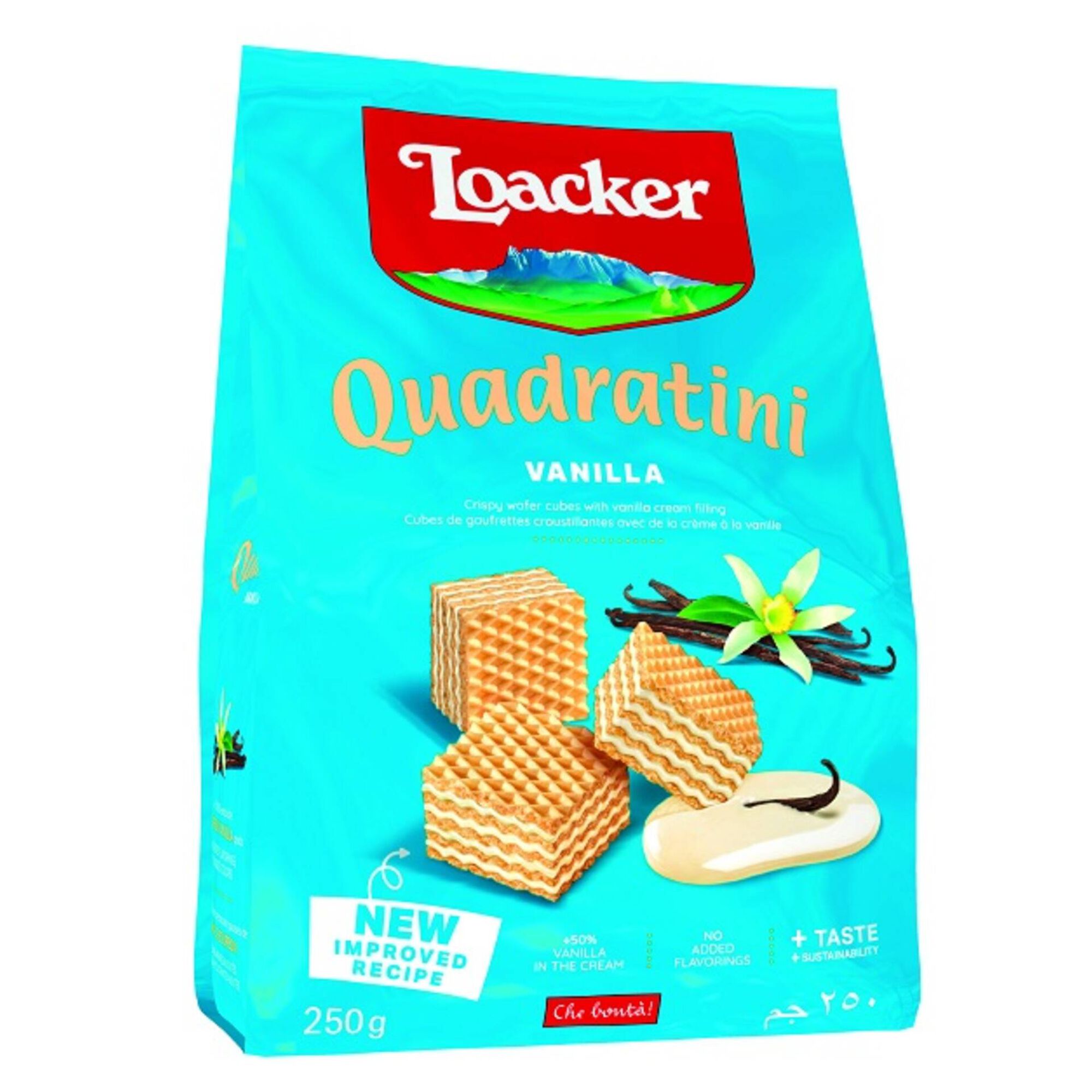 Bolachas Wafers Quadratini Baunilha