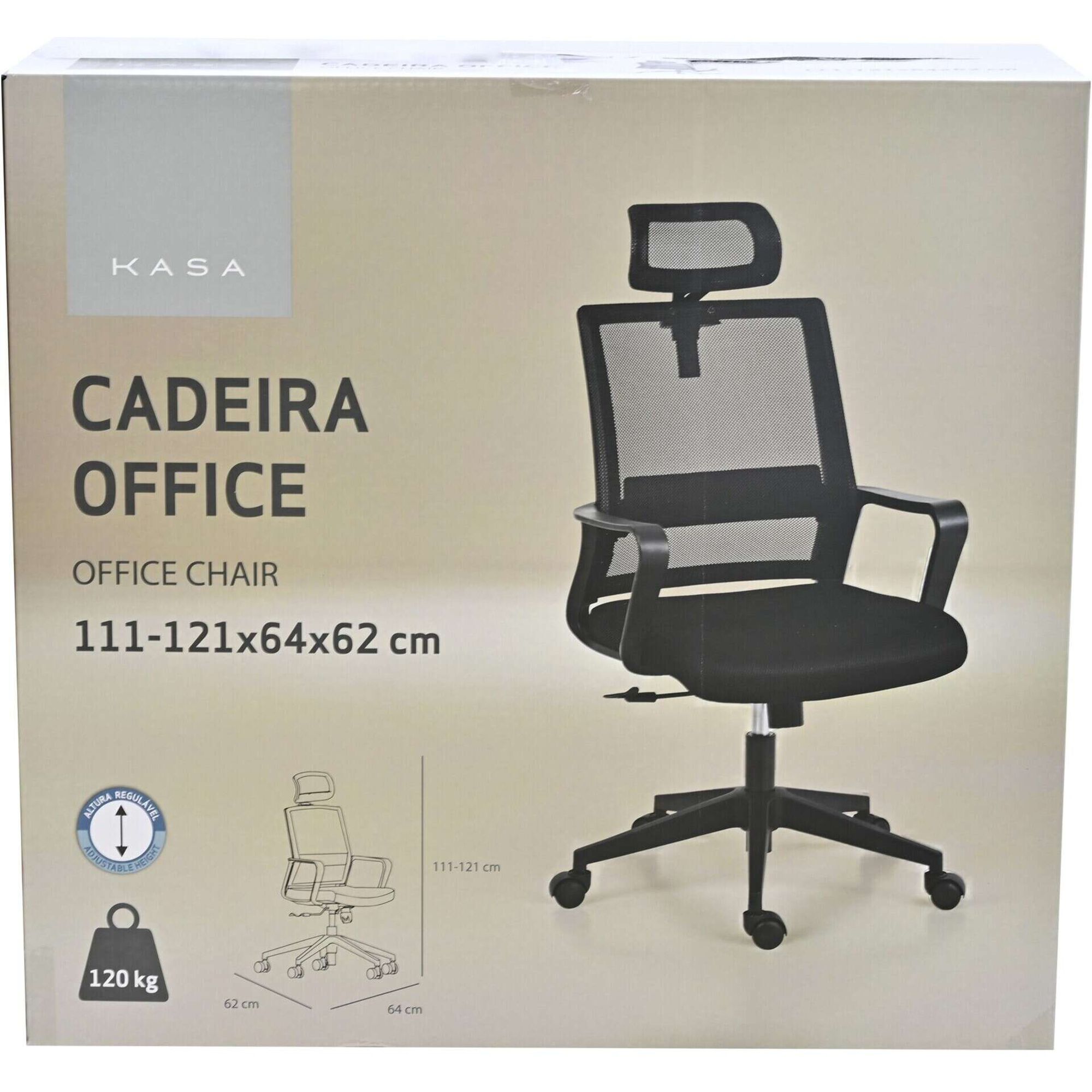 Cadeira de Escrit&oacute;rio com Apoio de Cabe&ccedil;a Intemporal Kasa