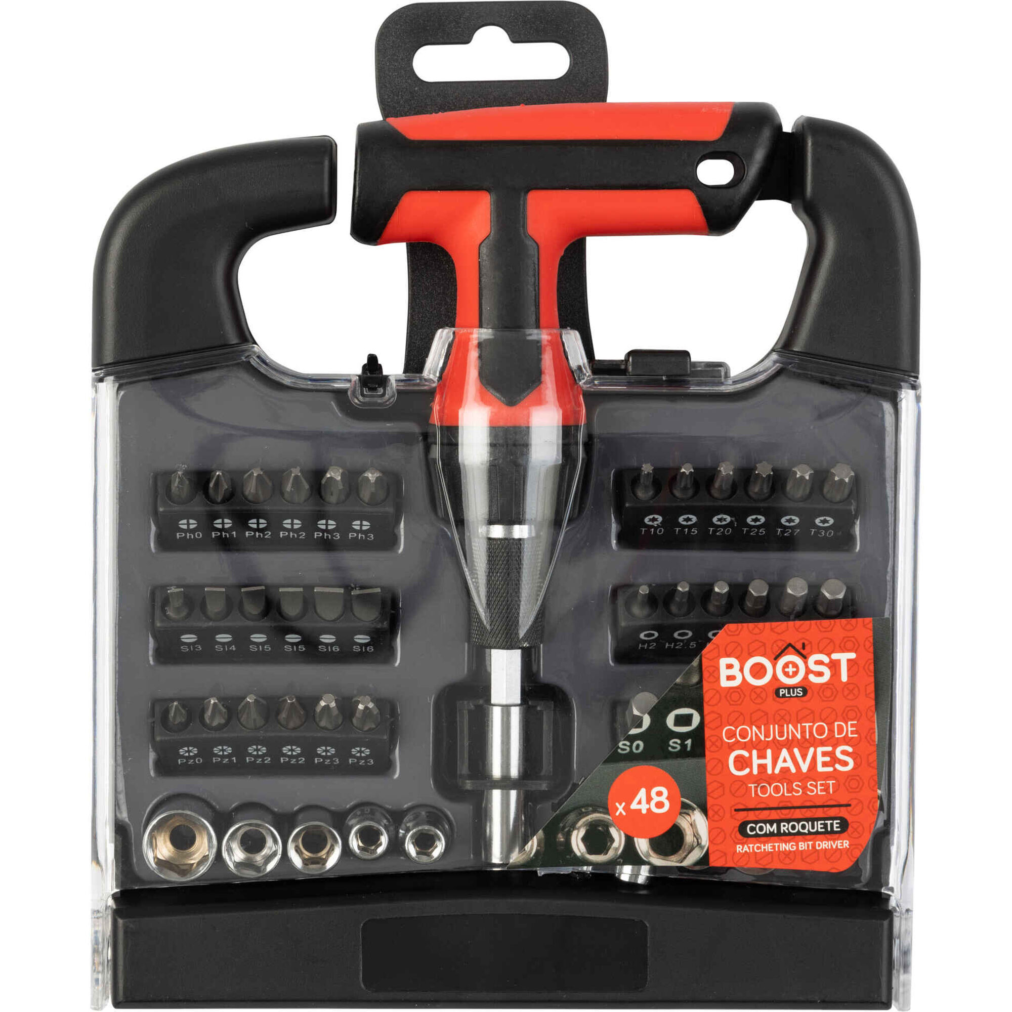 Conjunto de Chaves com Roquete 48 Pe&ccedil;as Boost
