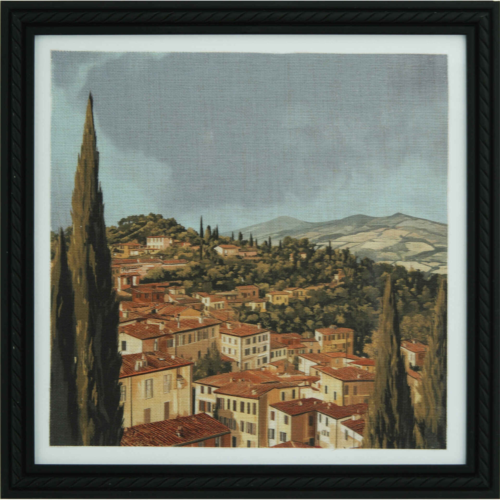 Quadro a &Oacute;leo Aldeia 45x45cm Kasa