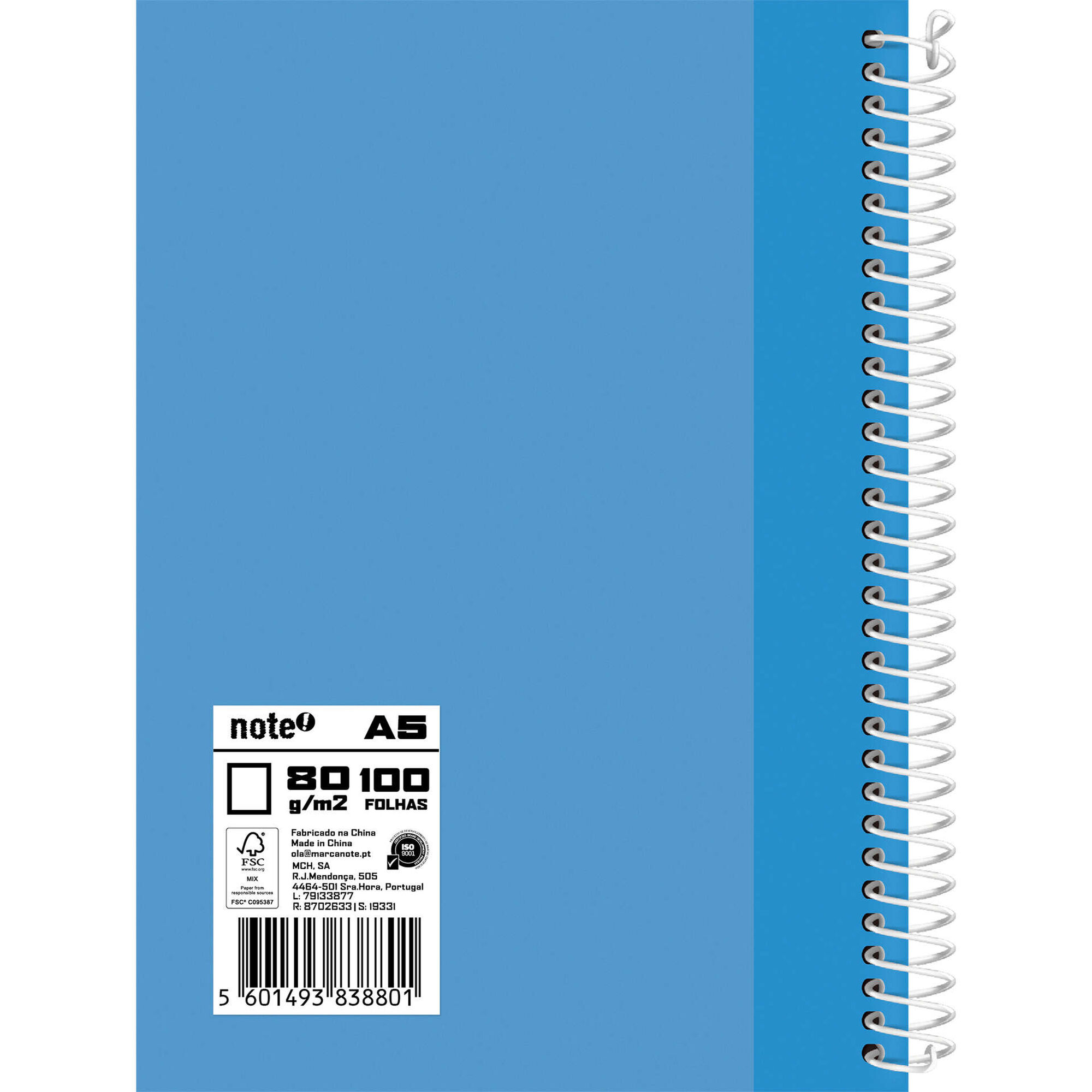Caderno A5 100 Folhas Pautado (v&aacute;rias cores) Note!